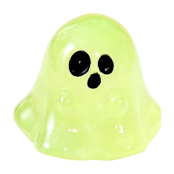 Mini Halloween Figurines 10pcs Glow in the Dark Ghosts, Cute Resin Ghost Decorations for Halloween Party, Holiday Props and Mini Ghost Ornaments for Indoor Halloween Decor