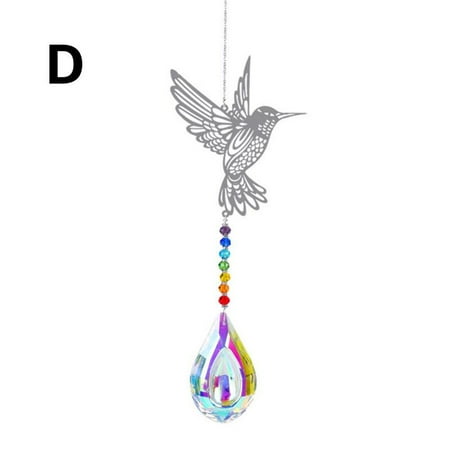 

1pcs Crystal Pendants Prisms Hanging Glass Chandelier Wind Hummingbird Home Outdoor Garden Y4X5 Y8L0