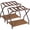 Bronz, variant on Luggage Rack, Set of 2, Foldable Suitcase Stands for Guest Room, Metal Luggage Holder with Storage Shelf for Bedroom, Hotel, Easy Assemble, Black HLR02BK
