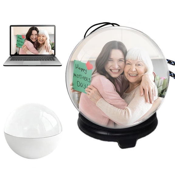 2.7 Inch Memory Orb Lamp with Custom Photos & Videos, Personalized Video Gift for Mom Dad Grad, Perfect for Mother's Day, Father's Day, Graduation & More