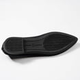 thumbnail image 6 of Black Womens Loafers Pointed Toe Heart Accent Closed Back Slip On Flat Low Heel Breathable Soft Sole Comfortable Casual Shoes For Everyday Wear Size 36, 6 of 9