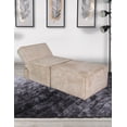 thumbnail image 1 of Sofa Cama M&E MUEBLES Fernanda Beige con Taburete, 1 of 16