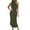 Army Green, variant on Womens Halter Neck Bodycon Side-Slit Maxi Dress for Edgy Night Out & Parties