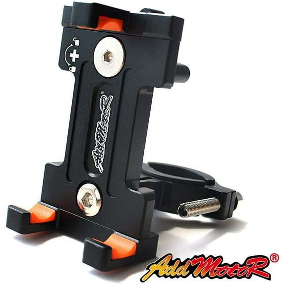 Addmotor Bike Phone Mount Motorcycle Holder, Universal Cell Phone Bicycle Handlebar Cradle Holder, Compatible with iPhone & Other Smartphones & GPS (Black)