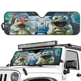 thumbnail image 2 of Yuyamidu Funny Turtle Driving Windshield Sun Shade Compatible with Jeep Wrangler JK JL Bolck UV Rays & Protect Car Interior Heat Shield Cover, 2 of 7