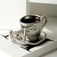 thumbnail image 6 of Gnmfd Personalized Ceramic Face Mug with Saucer Spoon, Unique Kissing Teacup Coffee Cup for Valentines Wedding Gifts, Heat Resistant Dishwasher Safe Porcelain Beverage Cup for Home Decor, 6 of 9