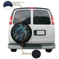 thumbnail image 4 of KAKALAD Sea Turtle Watercolor Blue 2 Spare Tire Cover Universal Vehicle Accessories Buckle Car Tools 16”in, 4 of 6