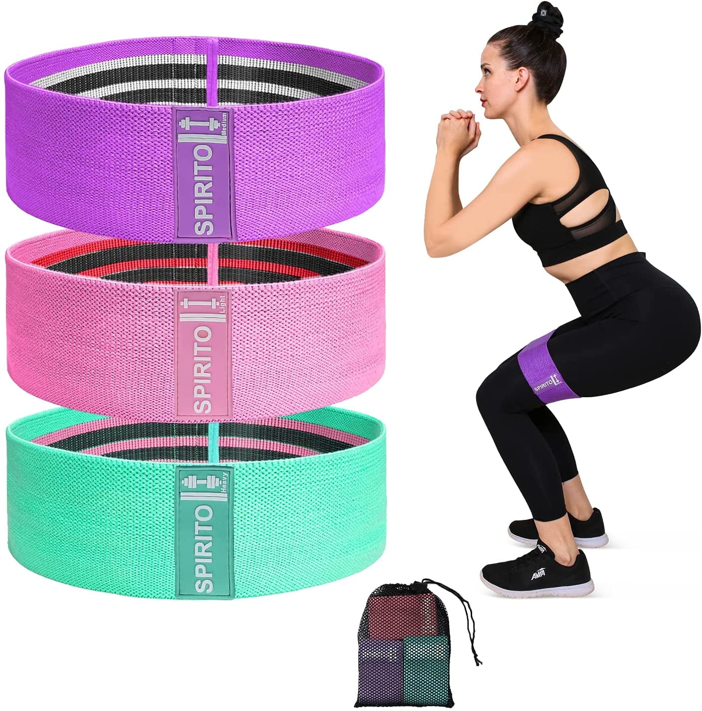 Unisex Hip Resistance Circle Band Squat Glute Booty Yoga Pilates Thighs Straps 