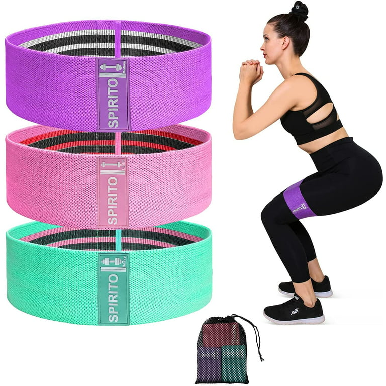 Fabric Resistance Bands set – Non Slip Booty Bands – 3 levels