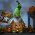 thumbnail image 2 of Gerson 21.66 inch H Lighted Plush Halloween Pumpkin Gnome, 2 of 2