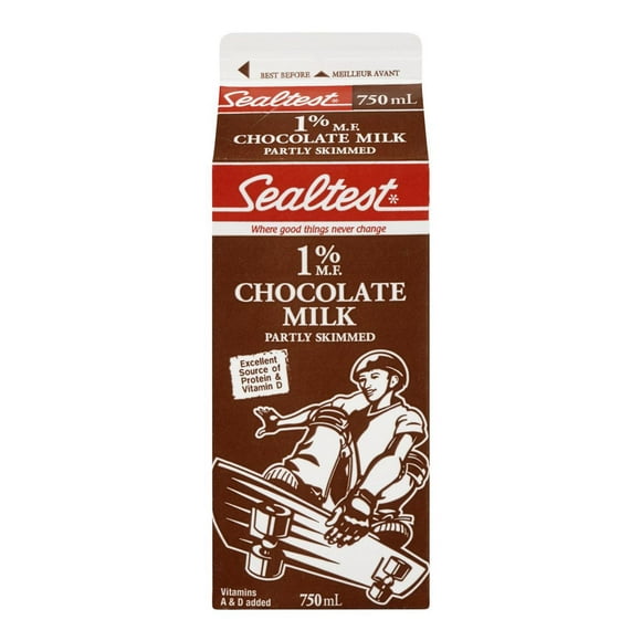 Sealtest Chocolate Parly Skimmed 1% Milk, 750 mL