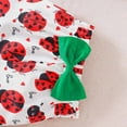 thumbnail image 4 of Hienoo Little Girls 2 Piece Outfits Flutter Sleeve Graphic T Shirt & Shorts Set,2-Piece, 4 of 6