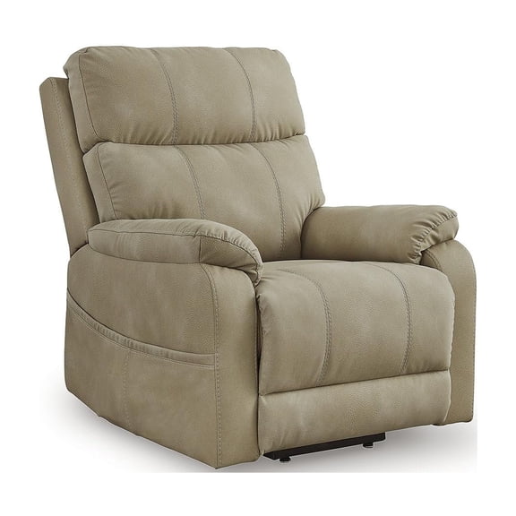 Signature Design by Ashley Next-Gen Durapella Beige Power Lift Recliner