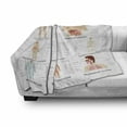 thumbnail image 3 of Human Anatomy Soft Flannel Fleece Throw Blanket, Complete Chart Different Organ Body Structures Cell Life Illustration, Cozy Plush for Indoor and Outdoor Use, 60" x 80", Multicolor, by Ambesonne, 3 of 6