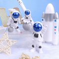 thumbnail image 5 of 3Pcs astronaut figurine cake topper outer space cake decoration astronaut model display miniature as, 5 of 5