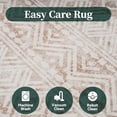 thumbnail image 3 of Round Area Rug 6x6 ft Boho Circle Rug Non-Slip Washable Moroccan Rug Soft Throw Rug for Living Room Bedroom Nursery Dining Room Study,Brown, 3 of 8
