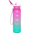 thumbnail image 2 of 32 oz Water Bottle with Straw Pink Mint, 2 of 4