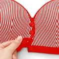 thumbnail image 4 of XUNKUSGA Bras for Women Fashion Front Closure Womens Bras Breathable Push Up Bras for Women Solid Wood Grain Plus Size Bras Comfy Full Coverage Tshirt Bra Soft Everyday Bras L-5XL Red, 4 of 7
