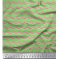 thumbnail image 1 of Soimoi Cotton Duck Fabric Stripe & Flamingo Bird Print Sewing Fabric Yard 42 Inch Wide, 1 of 4