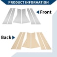 thumbnail image 4 of Moldura de ventana del pilar de la puerta Unique Bargains para Acura MDX 2007-2013, pegatina antiarañazos para postes de puerta exterior, 6 piezas tono plateado, 4 of 7