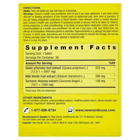 Active Liver, 30 Tablets, New Nordic