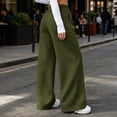thumbnail image 6 of women's pants Baeitkot Women Fashion Solid Color Loose Elastic Waist Drawstring Strap Cargo Long Pants, 6 of 7