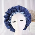 thumbnail image 5 of Travelwant Satin Bonnet Sleep Cap Double Layer Reversible Adjustable Bonnet Cap for Night Sleeping Satin Sleep Cap, 5 of 7