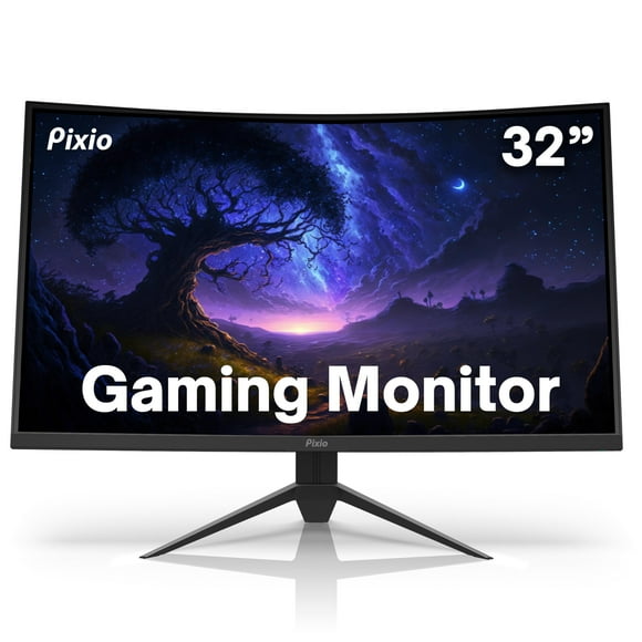 Pixio PXC325 32 inch 165Hz Refresh Rate FHD 1080p Resolution 1500R Curve VA Panel 1ms Response Time Adaptive Sync HDR Curved Gaming Monitor