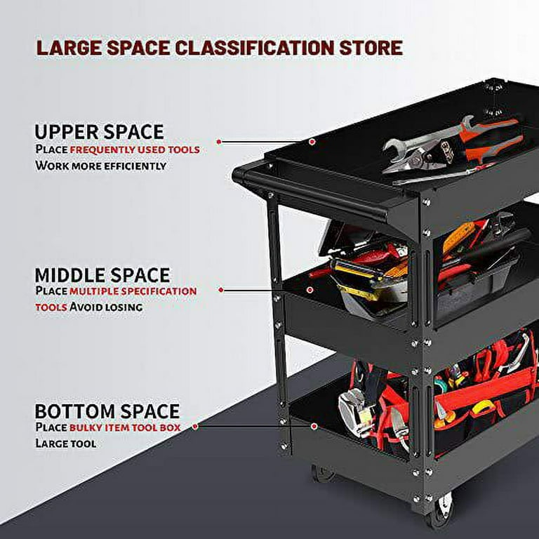 30 in. x 16 in. Two Shelf Steel Service Cart