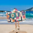 thumbnail image 2 of Yayeee Kids Hooded Towels Toddler Soft Absorbent Beach Bathing Wrap 50" x 23.5", Orange Geometric, 2 of 5