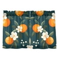 thumbnail image 7 of Yayeee Kitchen Curtains Tier Pair Light Filtering 27"x24" Rod Pocket Short Cafe Window Panel, Floral Oranges, 7 of 7