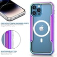thumbnail image 4 of Case for iPhone 15, Clear Magnetic Phone Case Compatible with MagSafe, Anti-Scratch Shockproof Transparent Protective Cover Support Wireless Charging for iPhone 15, Rainbow, 4 of 10