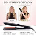 thumbnail image 5 of ELLA BELLA® Titanium Flat Iron Hair Straightener (with Infrared) • Professional Straightening Iron • Digital Display to Accurately Control Temperature • As Featured in Good Housekeeping (Black), 5 of 9