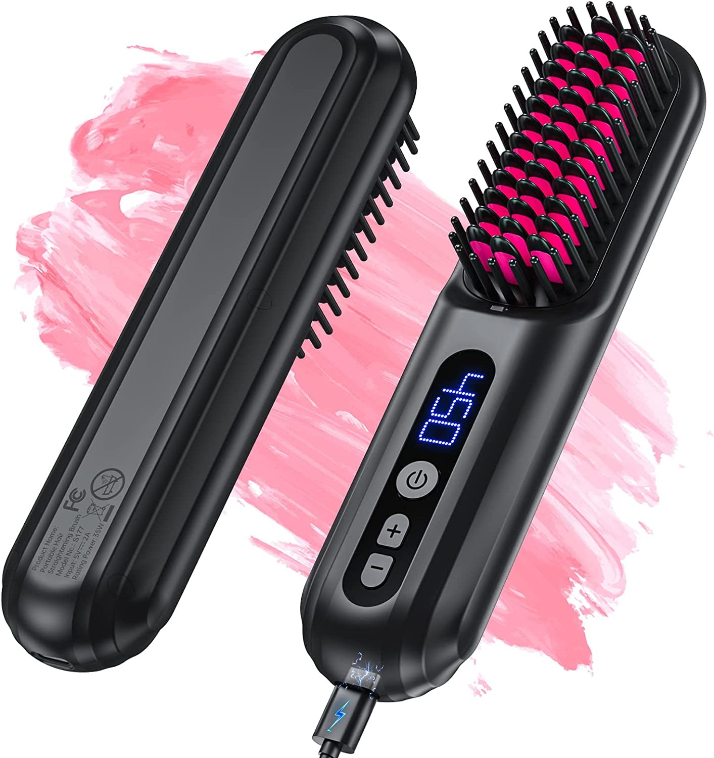 Levite hair straightener brush deals