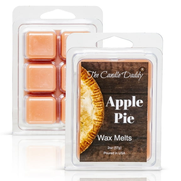 Apple Pie - Sweet American Freshly Baked Scented Melt- Maximum Scent Wax Cubes/Melts- 1 Pack -2 Ounces- 6 Cubes