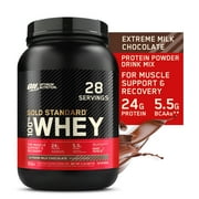 Optimum Nutrition, Gold Standard 100% Whey Protein Powder, 24g Protein, Extreme Milk Chocolate, 2 lb, 28 Servings