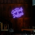 thumbnail image 6 of Cocktails and Dreams Neon Sign (Iceblue, 20"(W)x18.5"(H)), 6 of 10