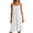 White, variant on Women's Spaghetti Strap Dress Crewneck Pleated Loose Fit Flowy Boho Dresses Trendy Vacation Clothes