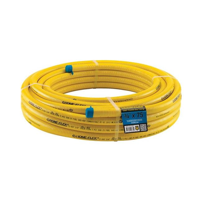 HomeFlex 1100775 Flexible Gas Tubing, CSST, 3/4" Dia x 75' L