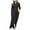 Black, variant on Fesfesfes Women Dress Turndown Collar Loose And Comfortable Long Sleeve Long Dress Under $10