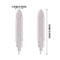 thumbnail image 3 of Ladies Fashion Full Diamond Geometric Earrings Long Tassel Drop Earrings, 3 of 9
