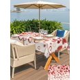 thumbnail image 4 of Outdoor Tablecloth with Umbrella Hole and Zipper, Red Valentine's Day Rectangle Table Cloth 60x102 Inch Waterproof Tablecloth, Love Heart Modern Art Romantic Rustic Picnic Table Cover for Patio, 4 of 7