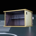 thumbnail image 3 of Diorama de construcción de garaje de dos pisos para coches a escala 1:32 Pared de ladrillo rojo, 3 of 7