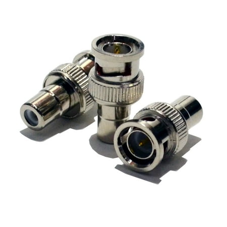 10 Butt Connector - 10 pack BNC Male to RCA Female Connector Adapter Coaxial CCTV