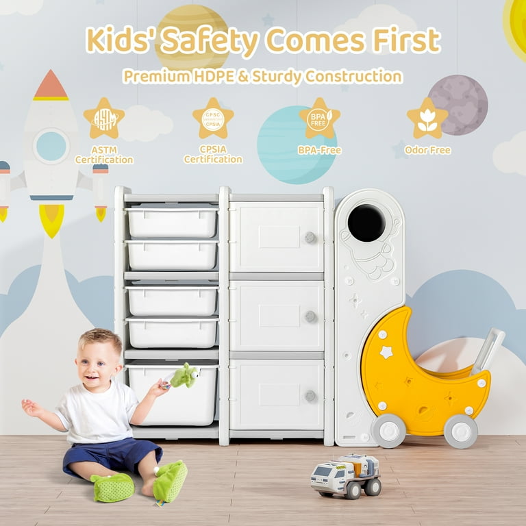 DUKE BABY Kids Toy Storage Organizer with Storage Bins Toy