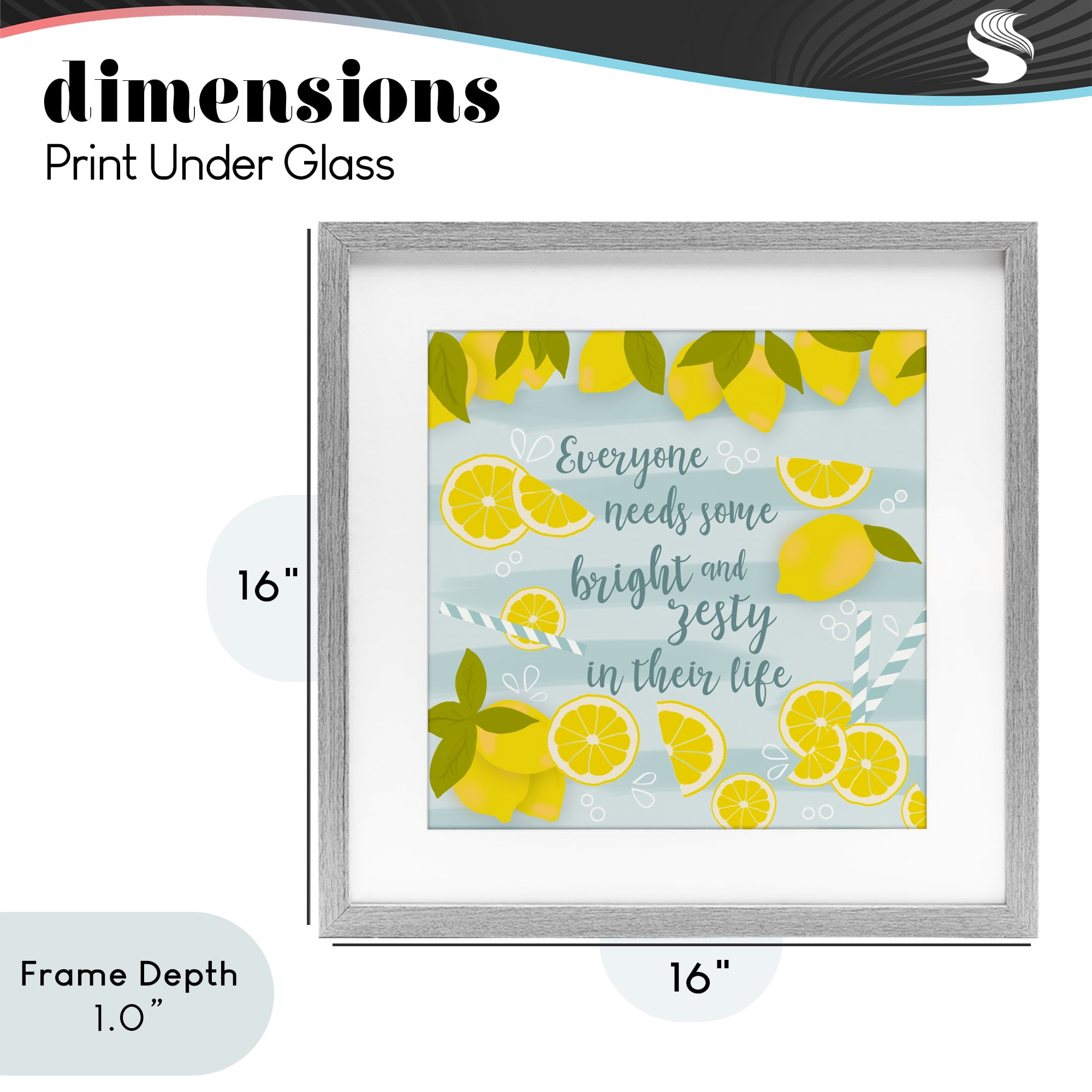 Stupell Industries Everyone Needs Bright & Zesty Gray Framed Print Under Glass, design by Anna Quach