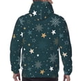 thumbnail image 7 of Honeii Christmas Snowflake Pattern Mens Hoodies Men's Loose Sleeve Sweatshirt,Pullover Hooded Sweatshirt for Men,Essentials Hoodie-XX-Large, 7 of 7