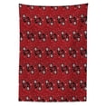 thumbnail image 3 of Ambesonne Abstract Tablecloth Rectangular Table Cover, Paisley Flowers Dots Art, 60"x90", White Ruby, 3 of 4