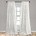 thumbnail image 5 of Ambesonne Cat Curtains, Footprints Cats Dogs Paws, Pair of 28"x63", Multicolor, 5 of 5