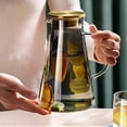 thumbnail image 4 of Weloille Luxury Glass Cold Water Pitcher 1 Piece, High Temperature Resistant BPA-Free Water Jug, Leakproof Large Capacity Drink Container, Pitcher for Cold Water Juice Beer Iced Tea Home Kitchen, 4 of 6